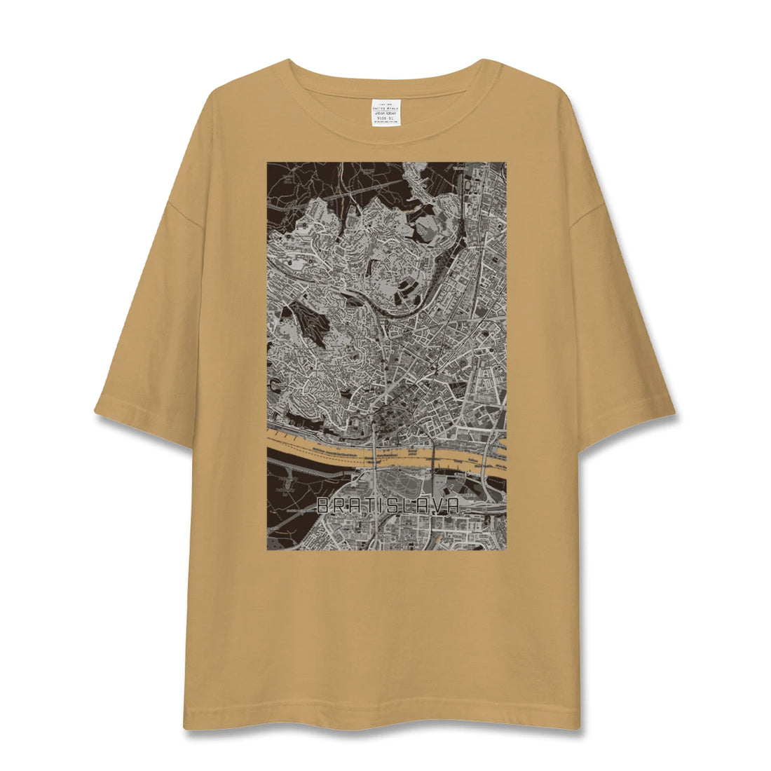 【ブラチスラヴァ（スロバキア）】地図柄ビッグシルエットTシャツ