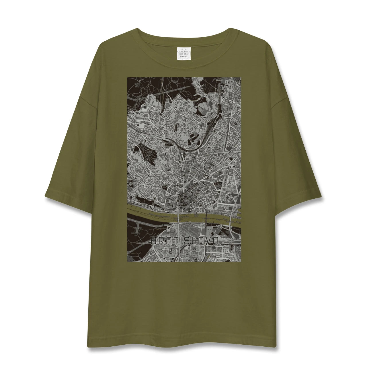 【ブラチスラヴァ（スロバキア）】地図柄ビッグシルエットTシャツ