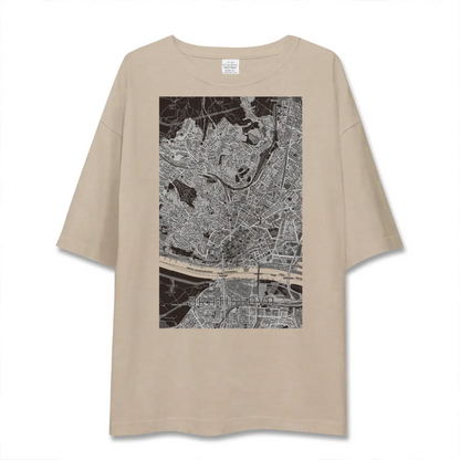 【ブラチスラヴァ（スロバキア）】地図柄ビッグシルエットTシャツ
