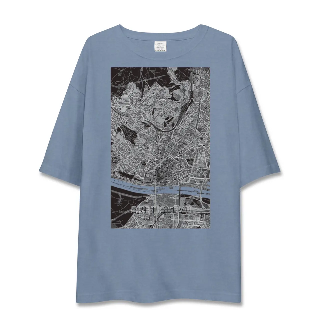 【ブラチスラヴァ（スロバキア）】地図柄ビッグシルエットTシャツ