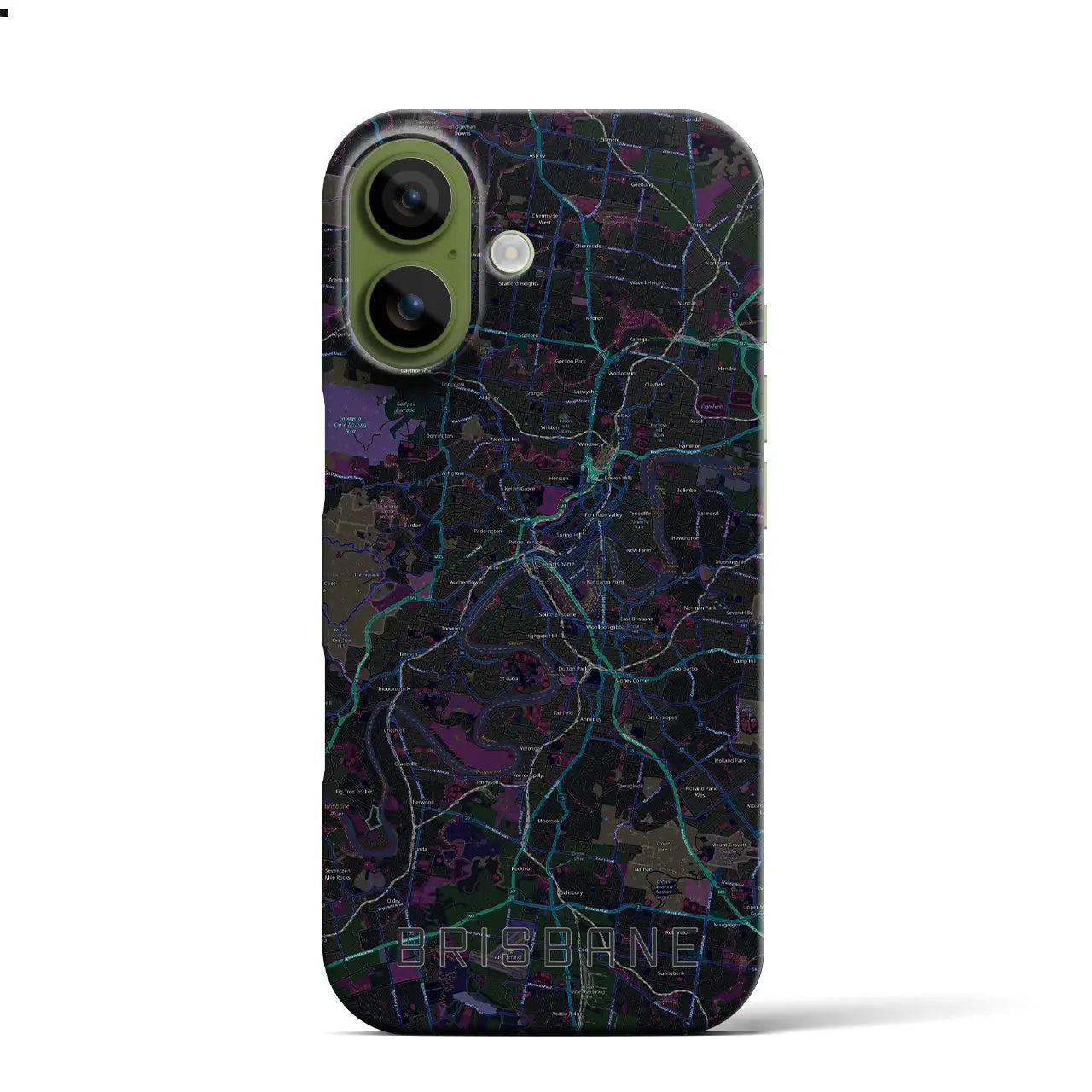 【ブリスベン（オーストラリア）】地図柄iPhoneケース（バックカバータイプ）