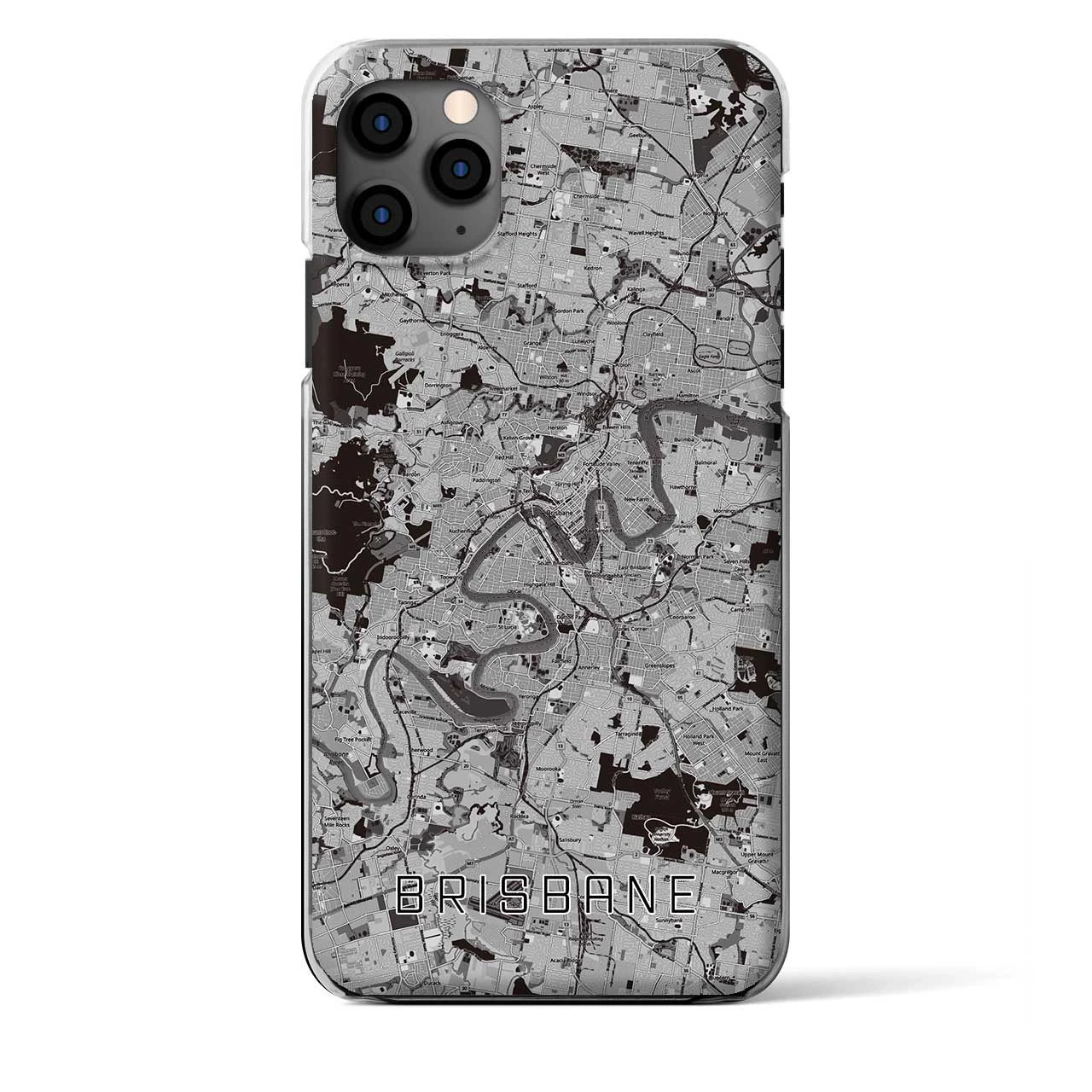 【ブリスベン（オーストラリア）】地図柄iPhoneケース（クリアタイプ）