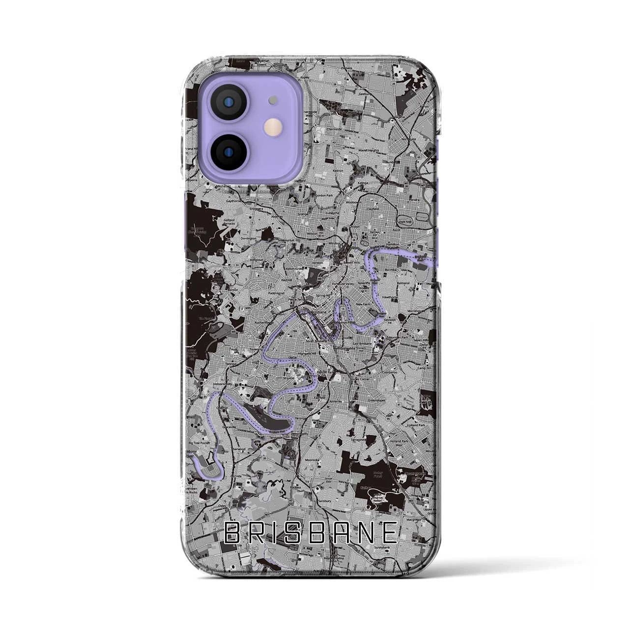【ブリスベン（オーストラリア）】地図柄iPhoneケース（クリアタイプ）