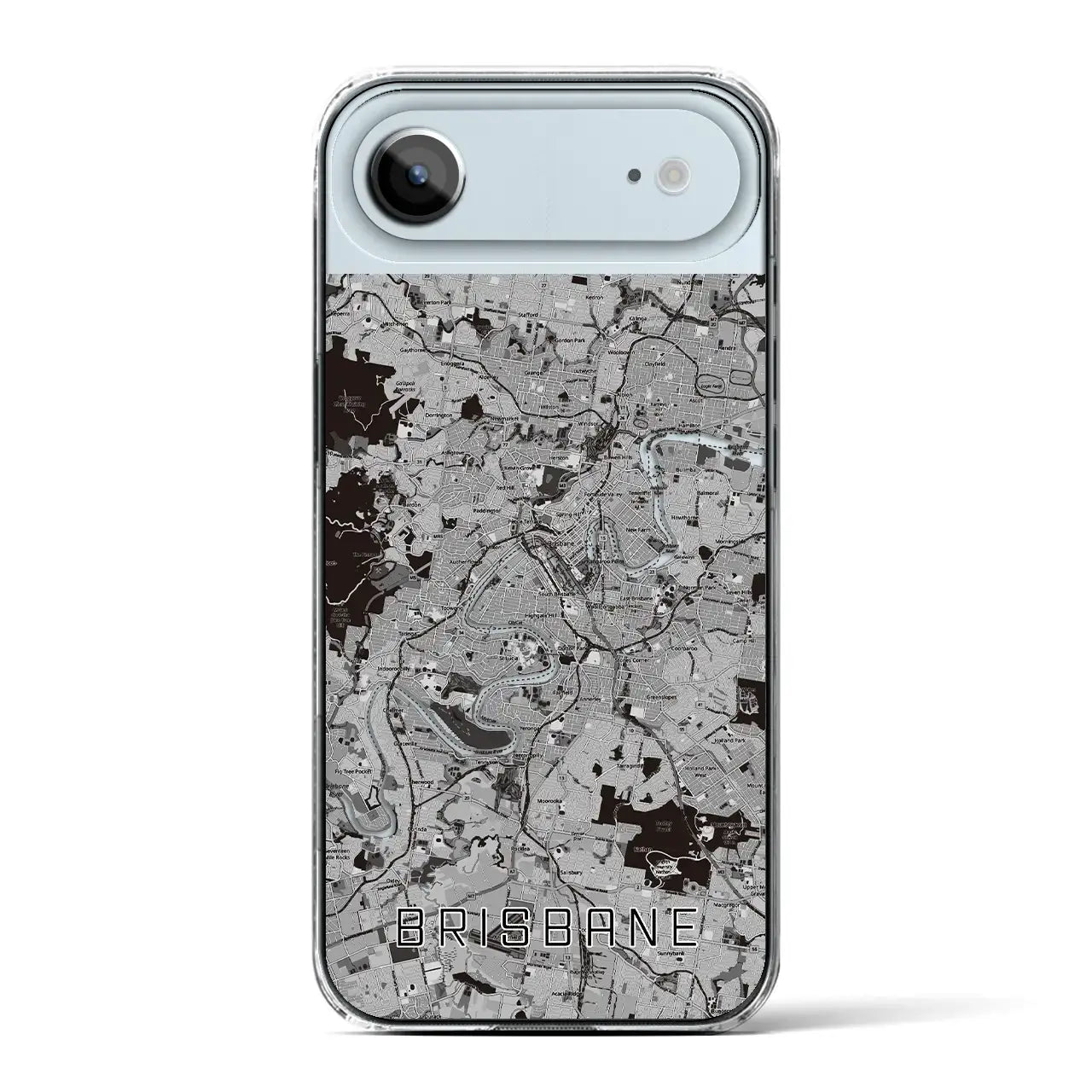 【ブリスベン（オーストラリア）】地図柄iPhoneケース（クリアタイプ）