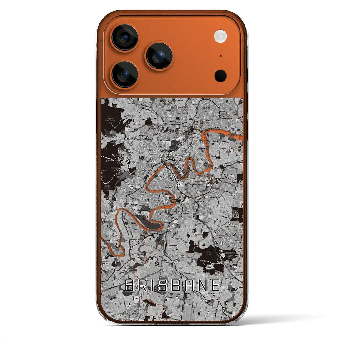 【ブリスベン（オーストラリア）】地図柄iPhoneケース（クリアタイプ）