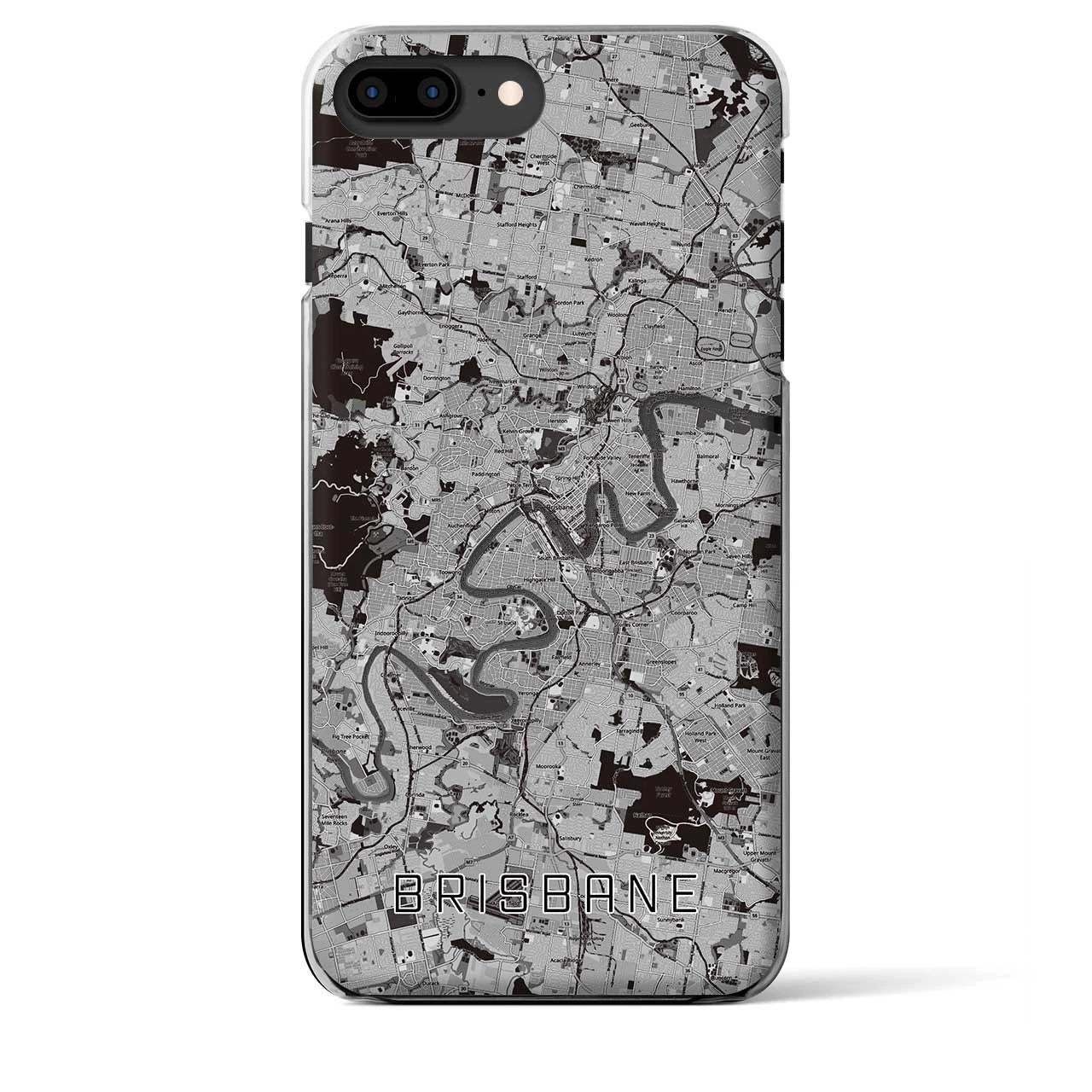 【ブリスベン（オーストラリア）】地図柄iPhoneケース（クリアタイプ）