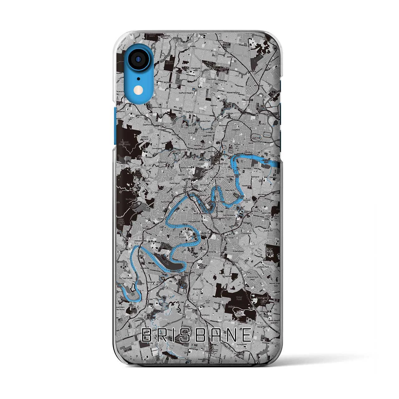 【ブリスベン（オーストラリア）】地図柄iPhoneケース（クリアタイプ）