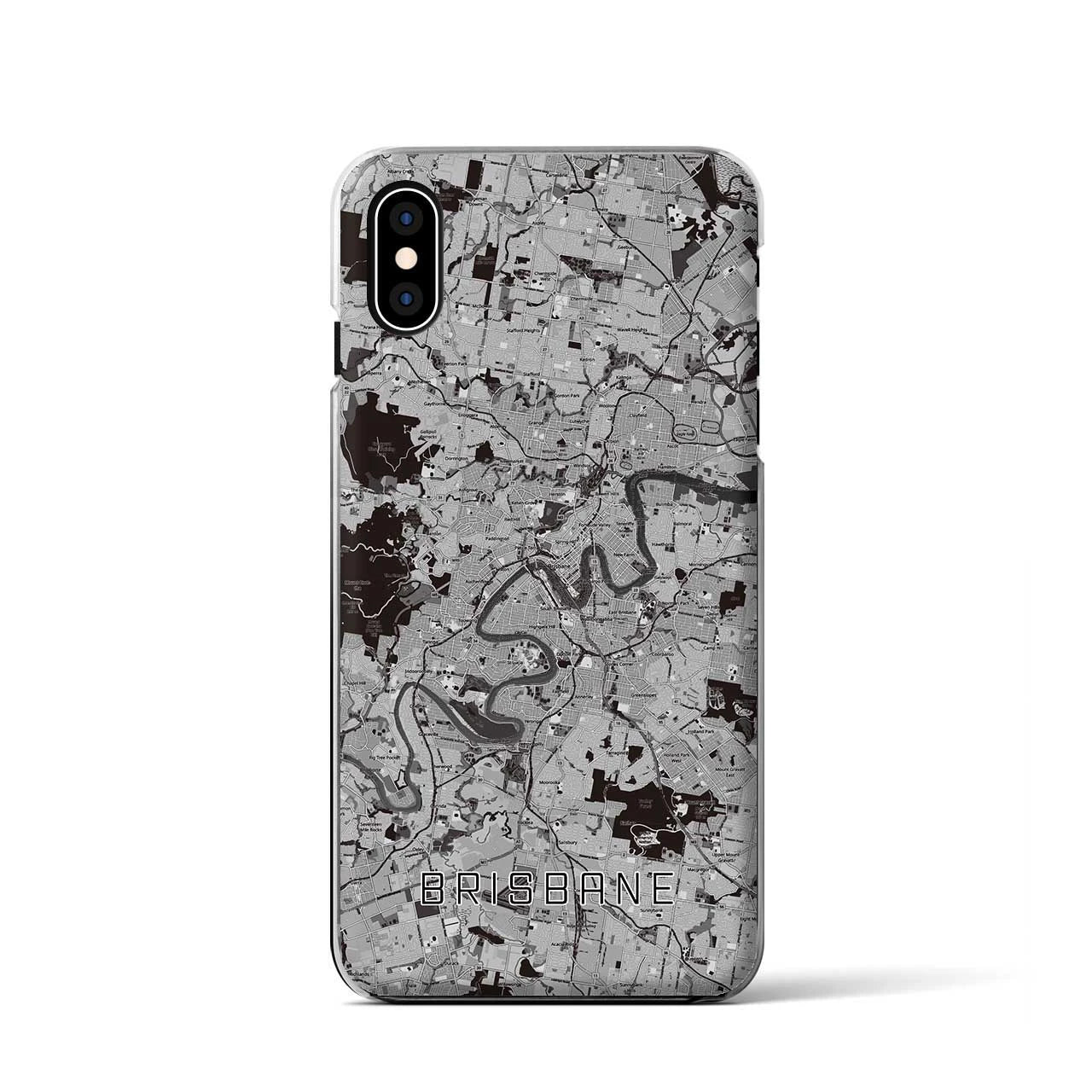 【ブリスベン（オーストラリア）】地図柄iPhoneケース（クリアタイプ）