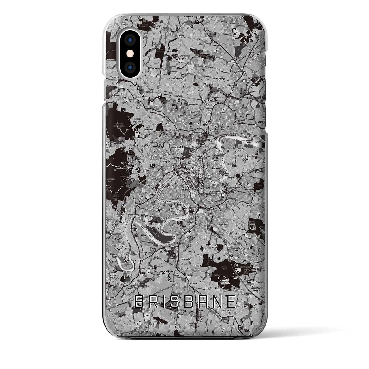 【ブリスベン（オーストラリア）】地図柄iPhoneケース（クリアタイプ）
