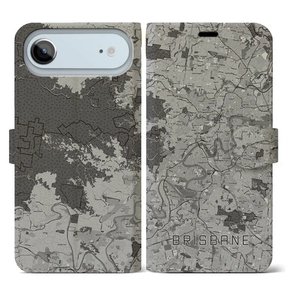 【ブリスベン（オーストラリア）】地図柄iPhoneケース（手帳タイプ）
