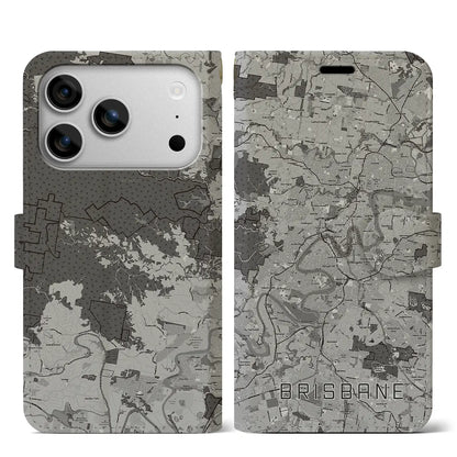 【ブリスベン（オーストラリア）】地図柄iPhoneケース（手帳タイプ）