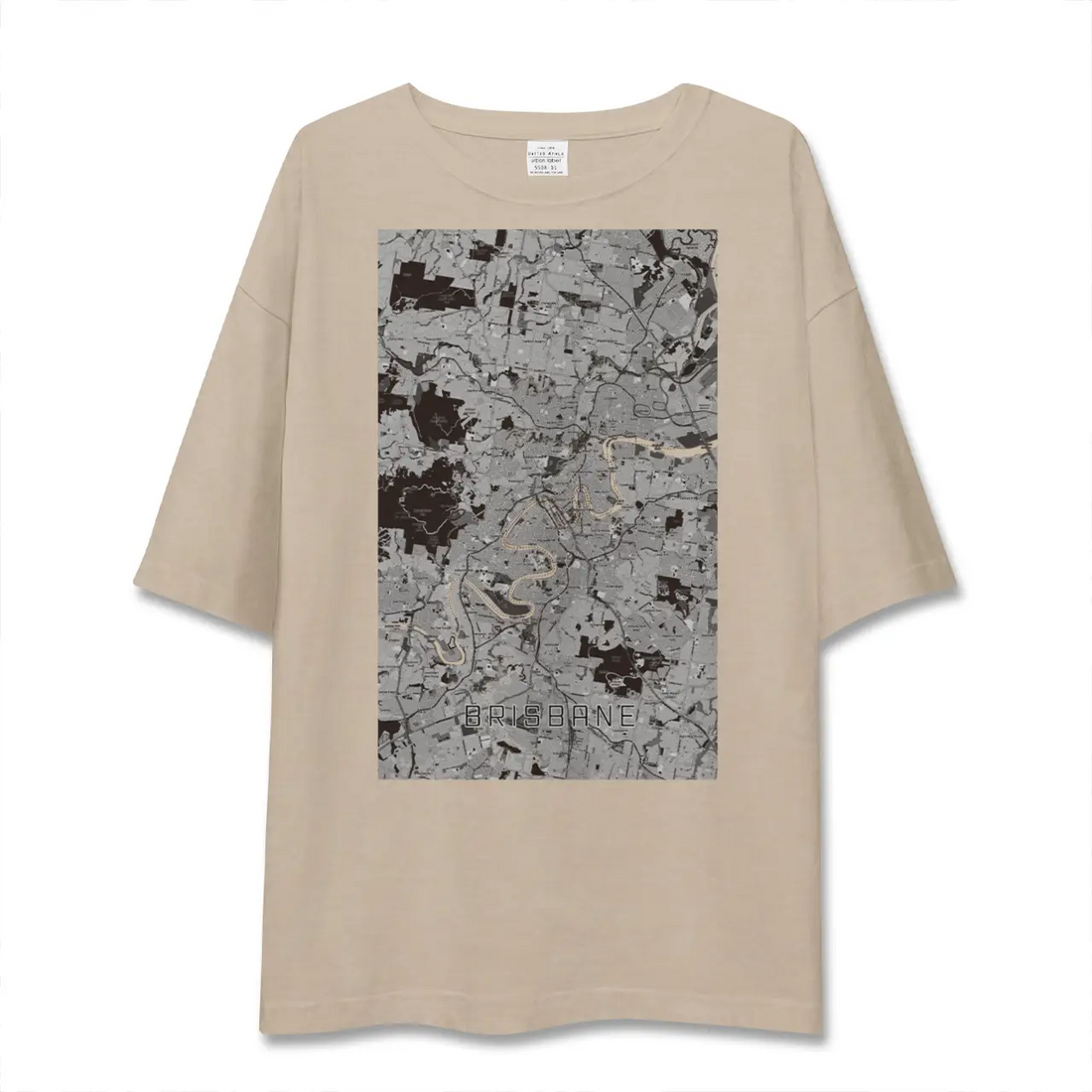 【ブリスベン（オーストラリア）】地図柄ビッグシルエットTシャツ