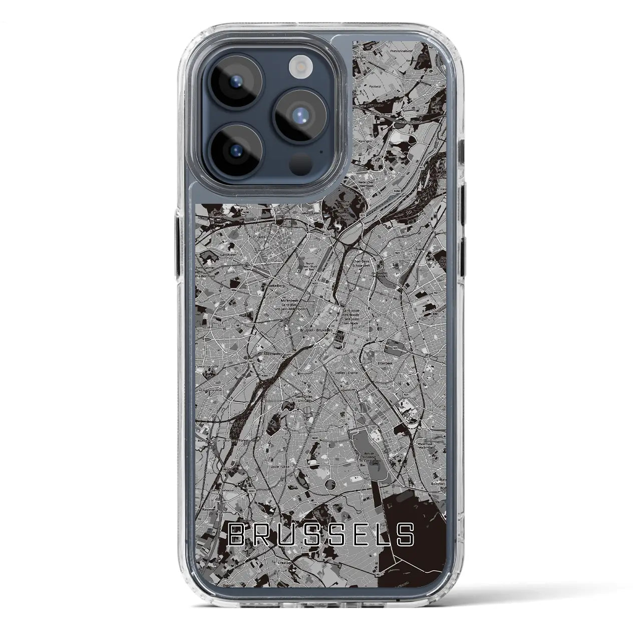【ブリュッセル（ベルギー）】地図柄iPhoneケース（MagSafeタイプ）