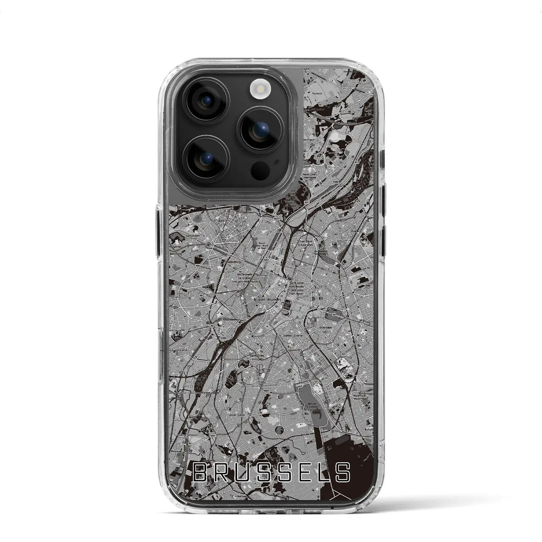 【ブリュッセル（ベルギー）】地図柄iPhoneケース（MagSafeタイプ）