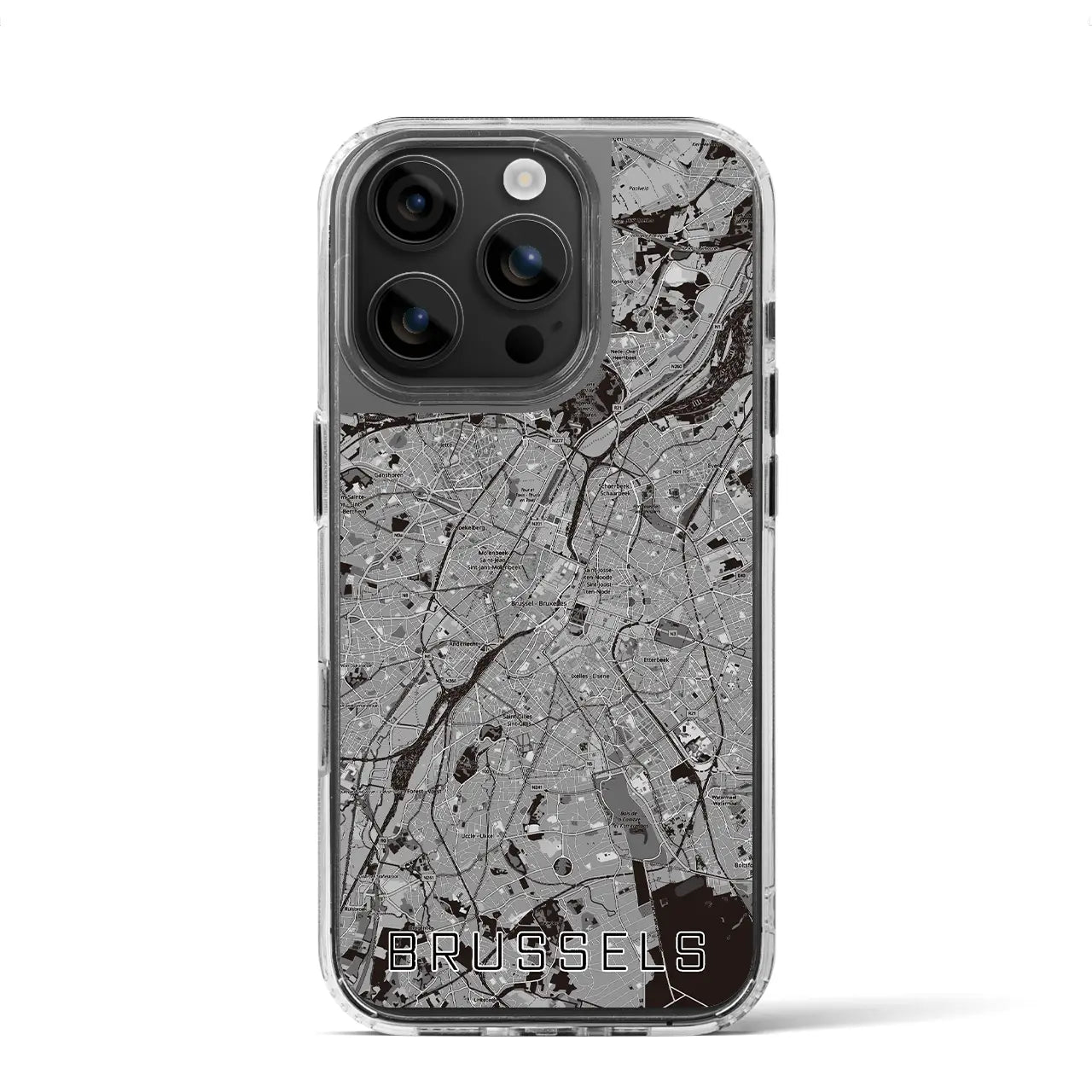 【ブリュッセル（ベルギー）】地図柄iPhoneケース（MagSafeタイプ）