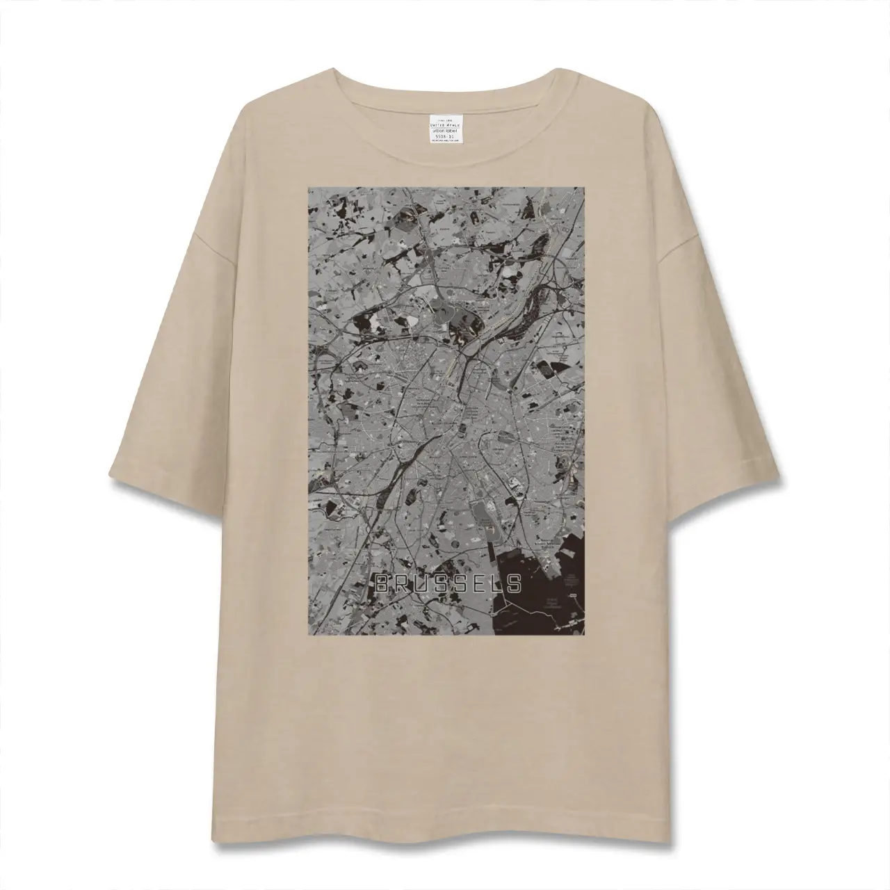 【ブリュッセル（ベルギー）】地図柄ビッグシルエットTシャツ