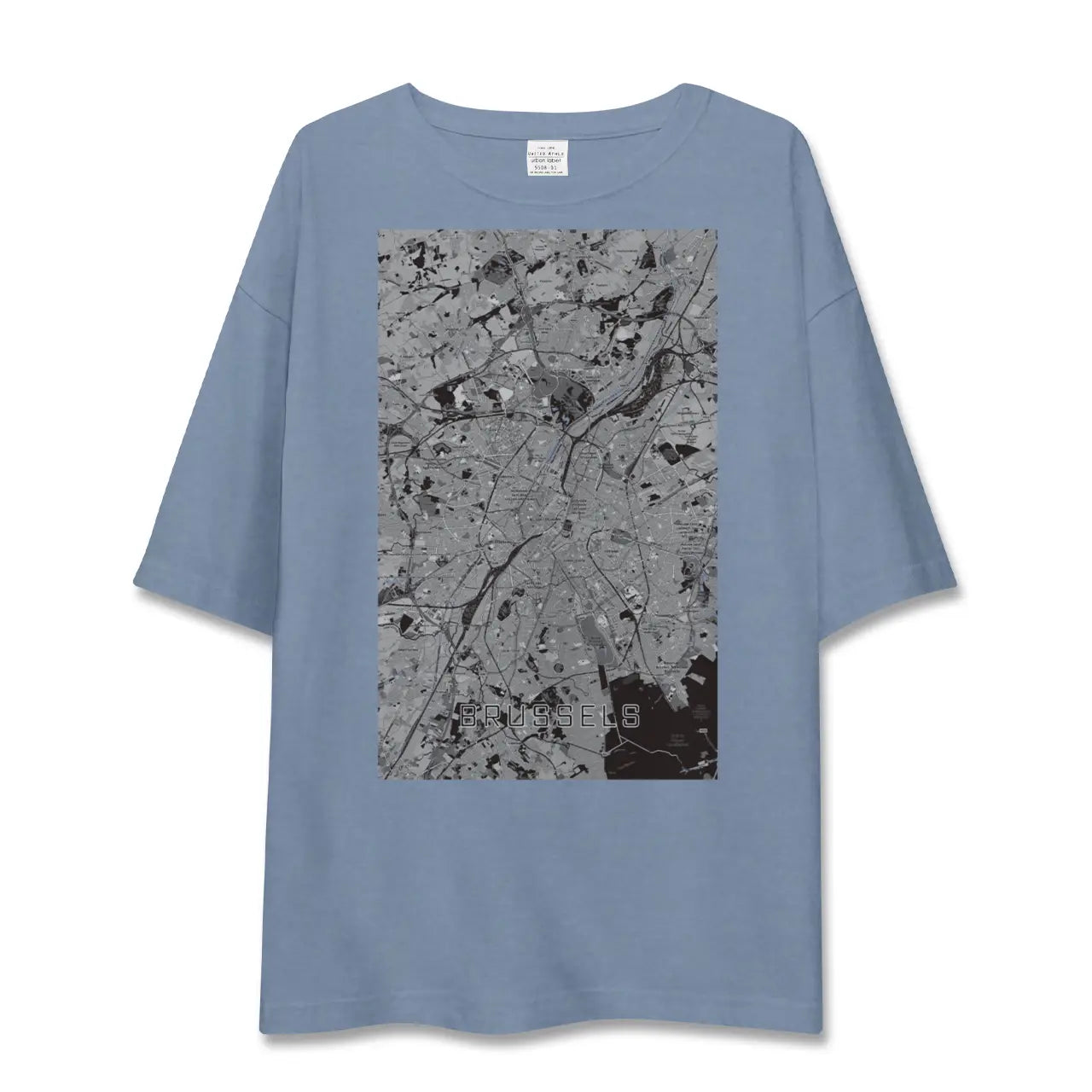 【ブリュッセル（ベルギー）】地図柄ビッグシルエットTシャツ