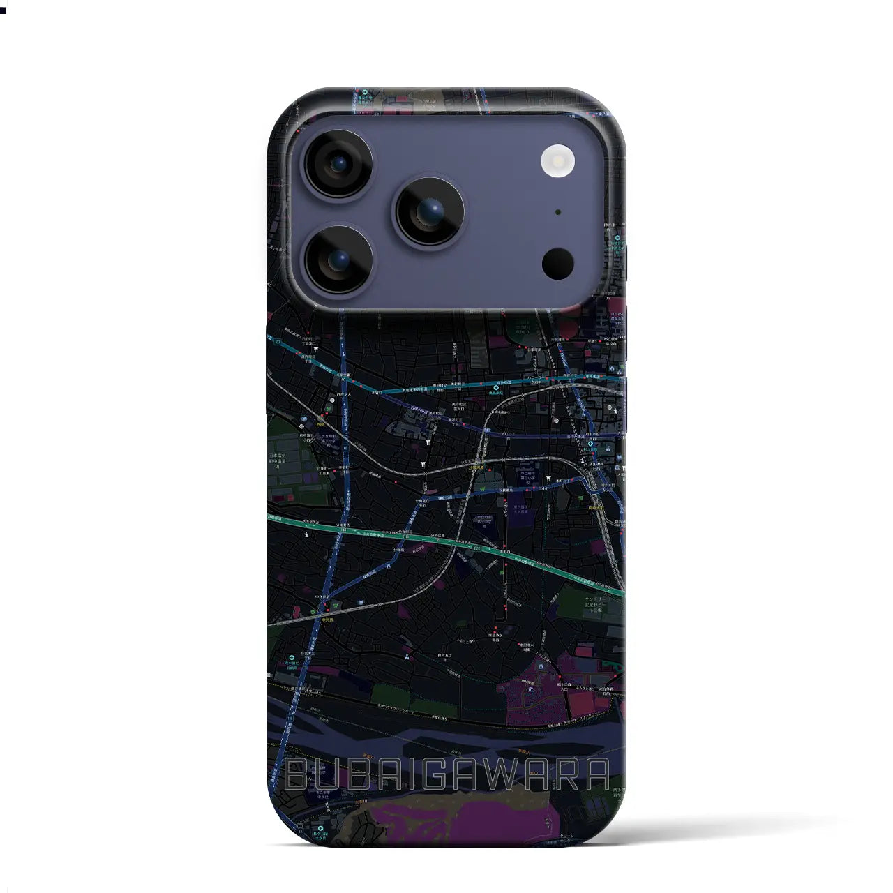 【分倍河原（東京都）】地図柄iPhoneケース（バックカバータイプ）