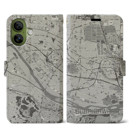 【分倍河原（東京都）】地図柄iPhoneケース（手帳タイプ）