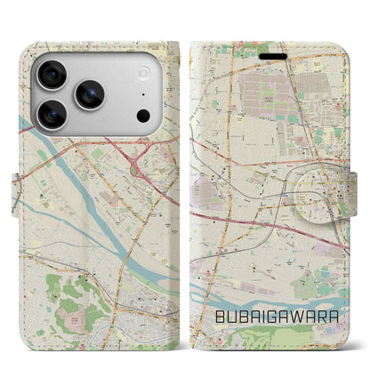 【分倍河原（東京都）】地図柄iPhoneケース（手帳タイプ）