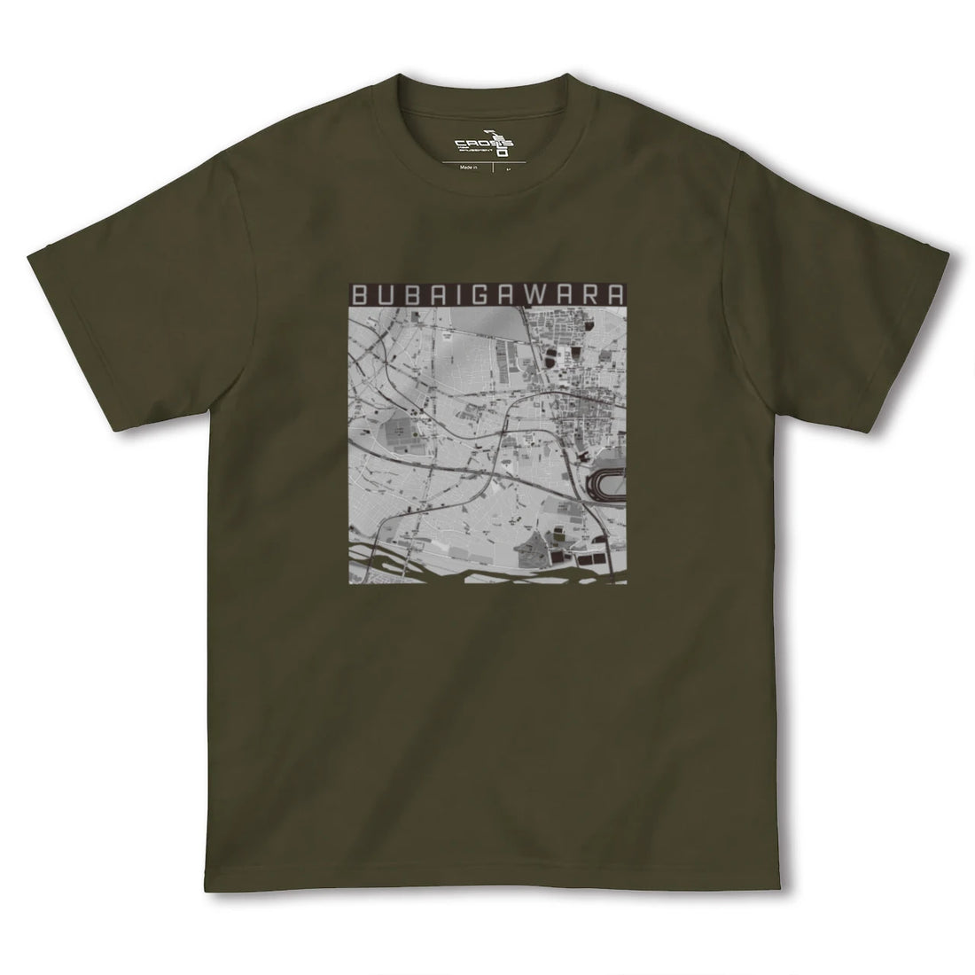 【分倍河原（東京都）】地図柄ヘビーウェイトTシャツ