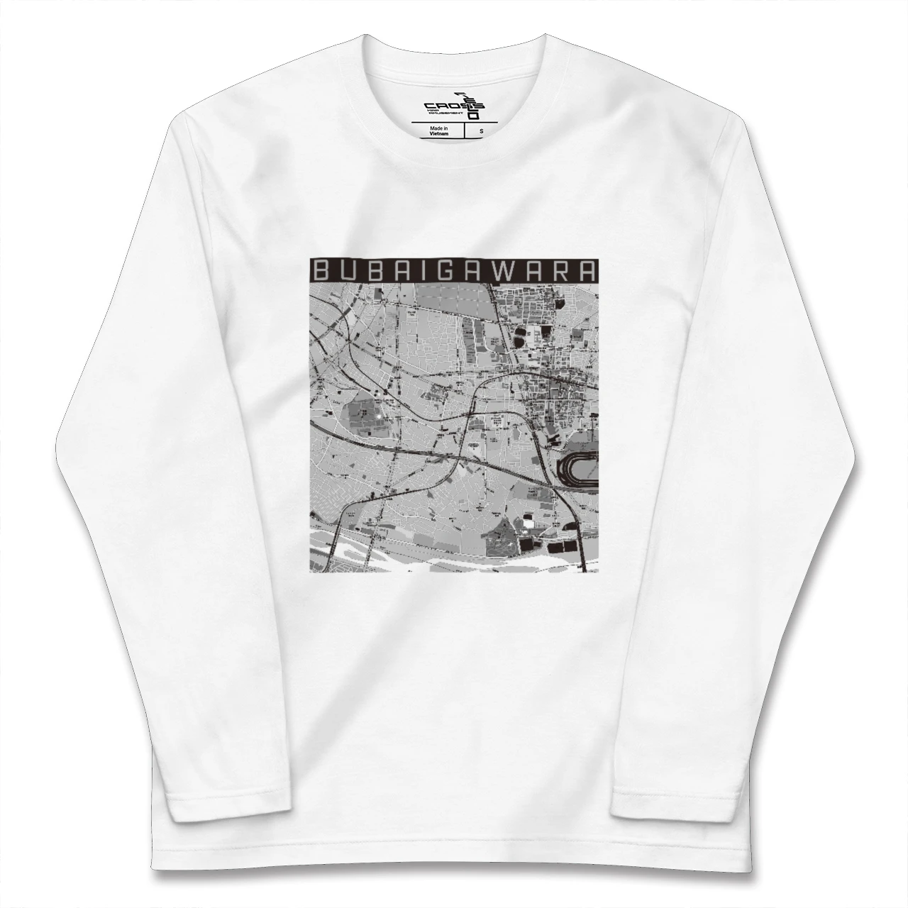 【分倍河原（東京都）】地図柄ロングスリーブTシャツ