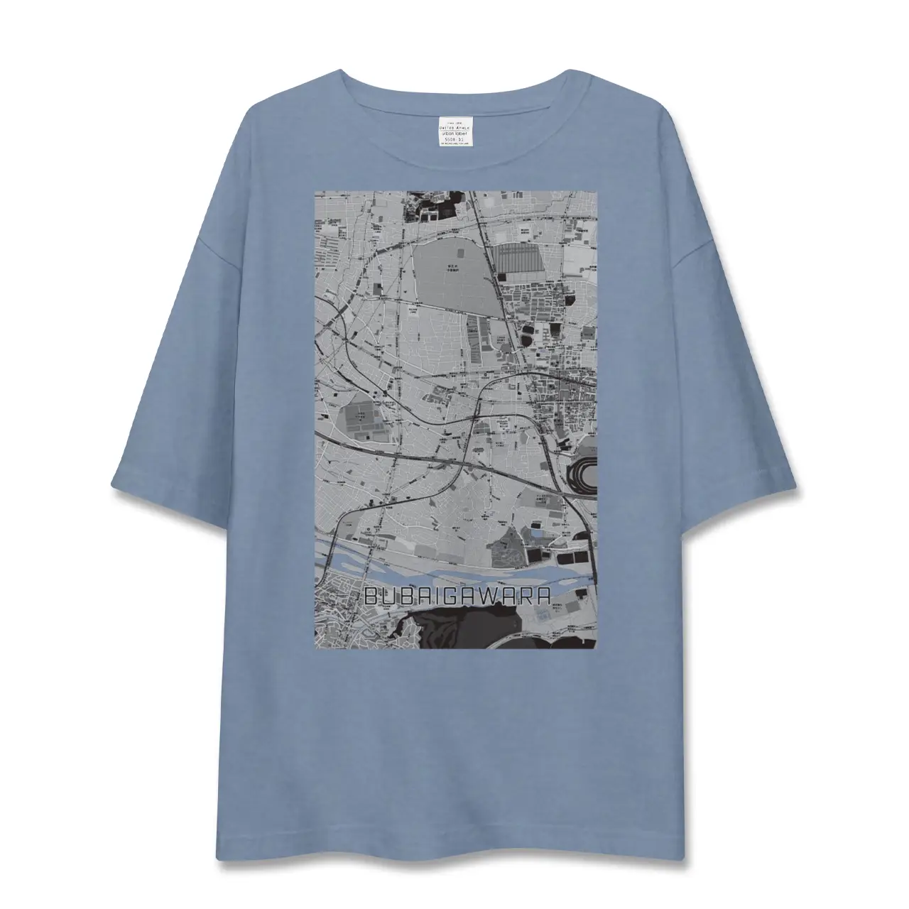 【分倍河原（東京都）】地図柄ビッグシルエットTシャツ