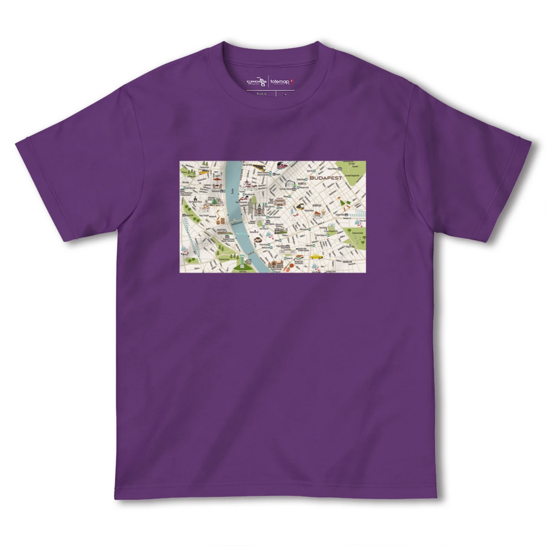 【ブダペスト(ハンガリー)】イラストマップTシャツ