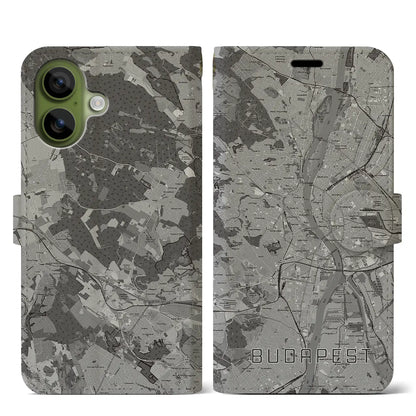 【ブダペスト（ハンガリー）】地図柄iPhoneケース（手帳タイプ）