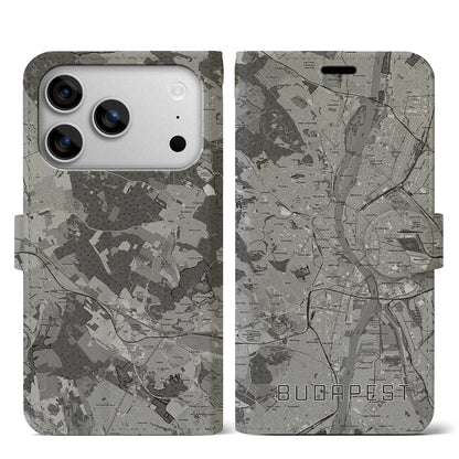 【ブダペスト（ハンガリー）】地図柄iPhoneケース（手帳タイプ）