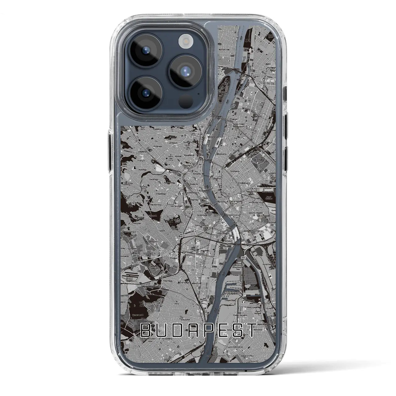【ブダペスト（ハンガリー）】地図柄iPhoneケース（MagSafeタイプ）