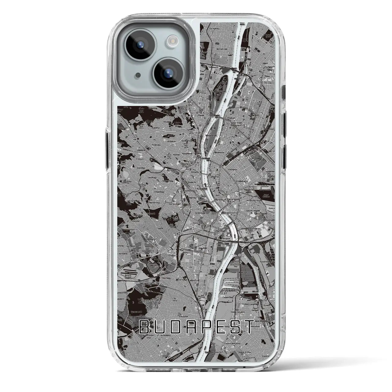 【ブダペスト（ハンガリー）】地図柄iPhoneケース（MagSafeタイプ）