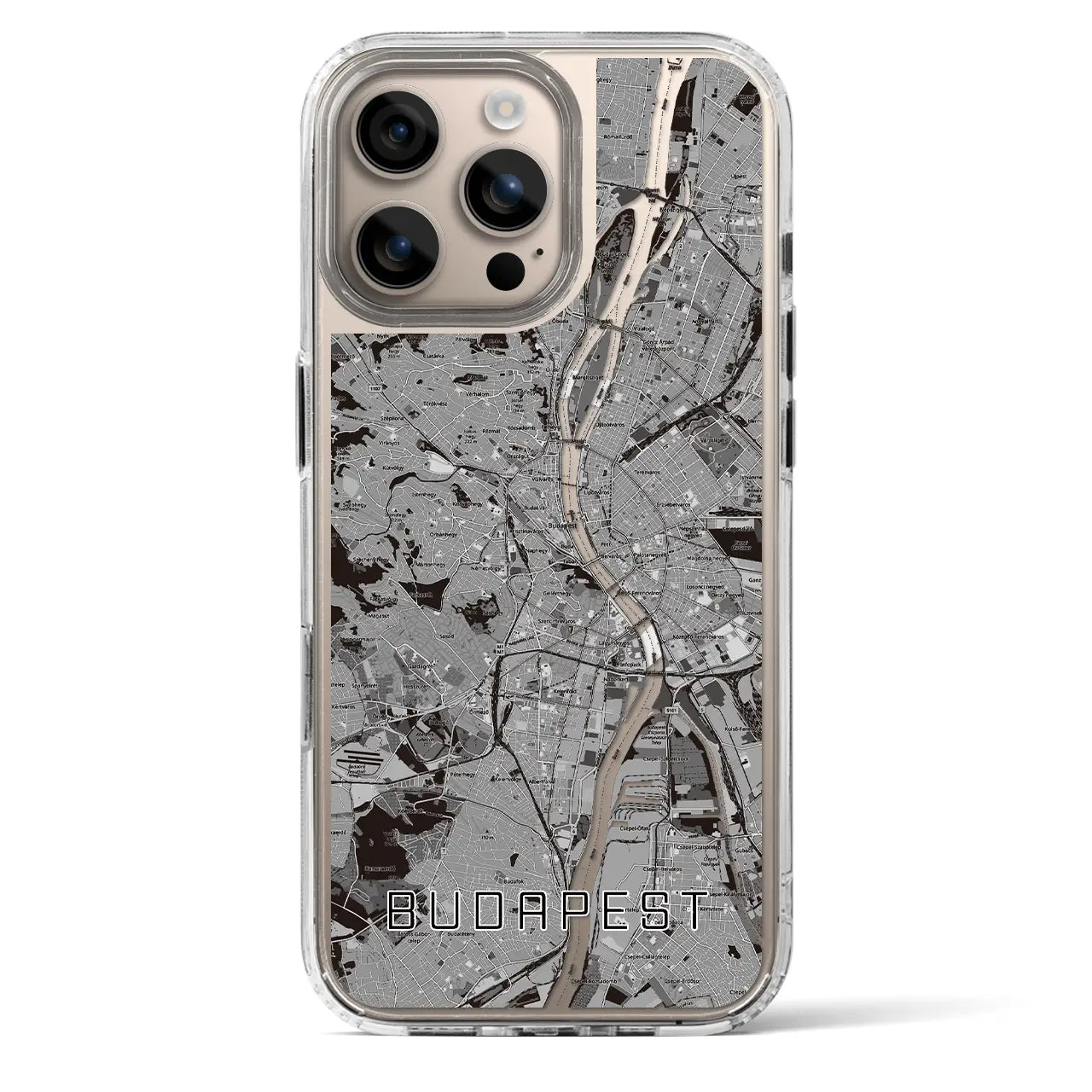 【ブダペスト（ハンガリー）】地図柄iPhoneケース（MagSafeタイプ）