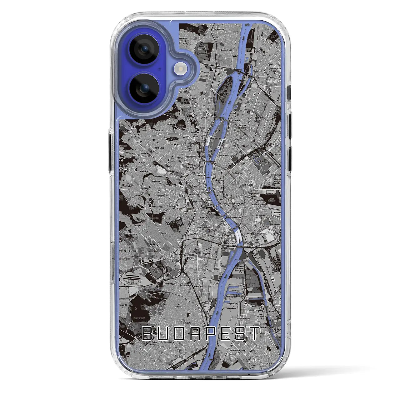 【ブダペスト（ハンガリー）】地図柄iPhoneケース（MagSafeタイプ）
