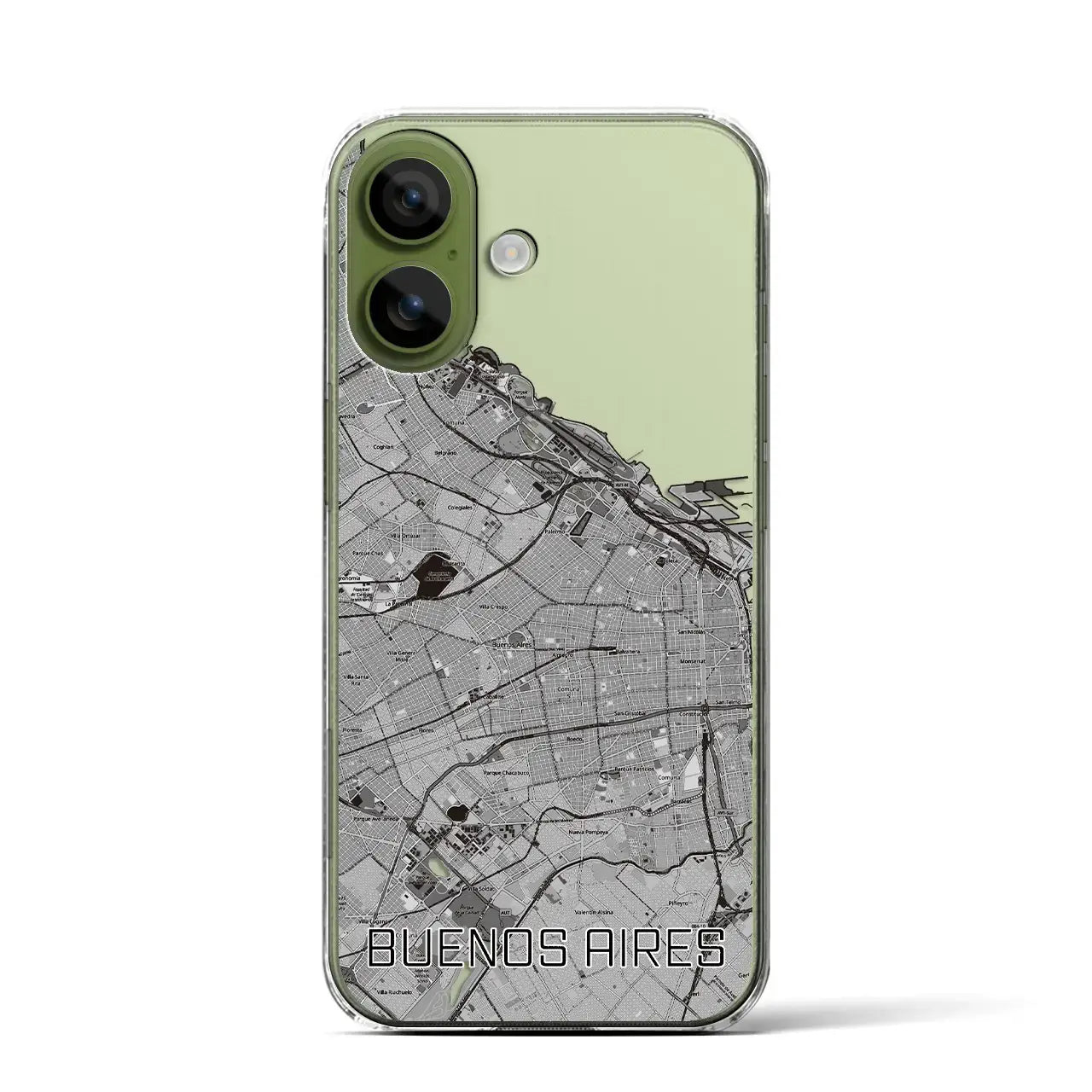 【ブエノスアイレス（アルゼンチン）】地図柄iPhoneケース（クリアタイプ）