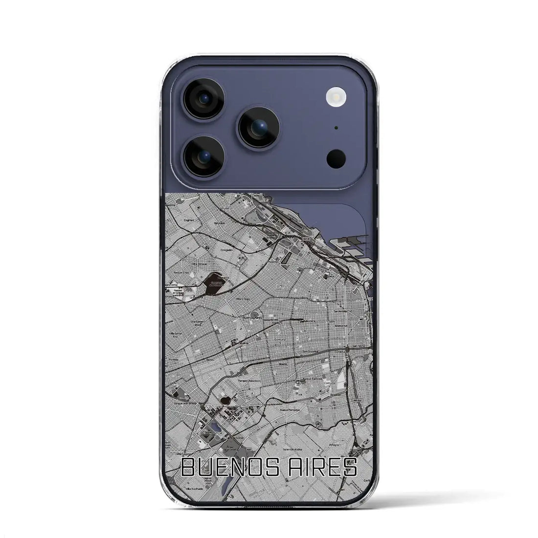 【ブエノスアイレス（アルゼンチン）】地図柄iPhoneケース（クリアタイプ）