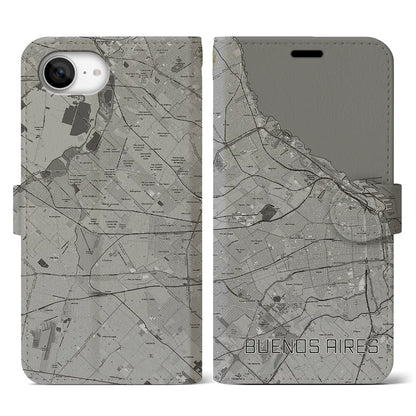 【ブエノスアイレス（アルゼンチン）】地図柄iPhoneケース（手帳タイプ）