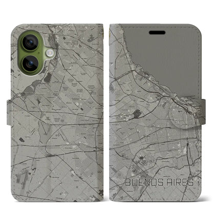 【ブエノスアイレス（アルゼンチン）】地図柄iPhoneケース（手帳タイプ）