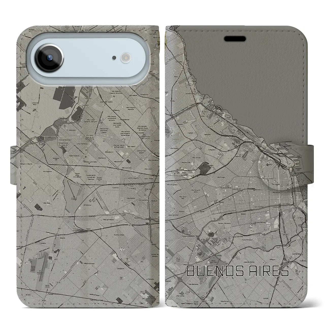 【ブエノスアイレス（アルゼンチン）】地図柄iPhoneケース（手帳タイプ）