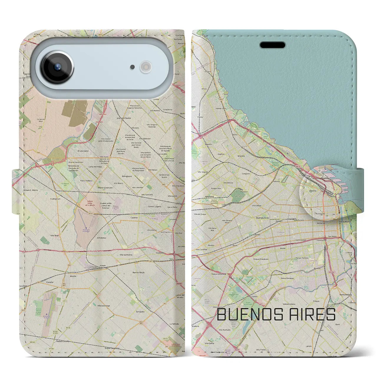 【ブエノスアイレス（アルゼンチン）】地図柄iPhoneケース（手帳タイプ）