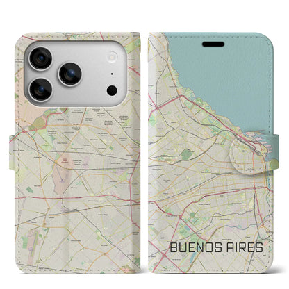 【ブエノスアイレス（アルゼンチン）】地図柄iPhoneケース（手帳タイプ）