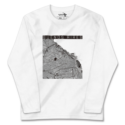 【ブエノスアイレス（アルゼンチン）】地図柄ロングスリーブTシャツ