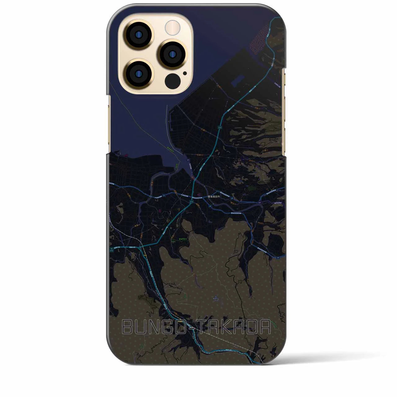 【豊後高田（大分県）】地図柄iPhoneケース（バックカバータイプ）