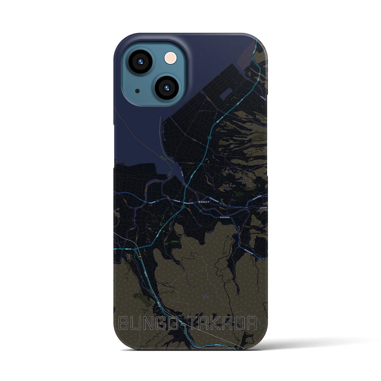 【豊後高田（大分県）】地図柄iPhoneケース（バックカバータイプ）