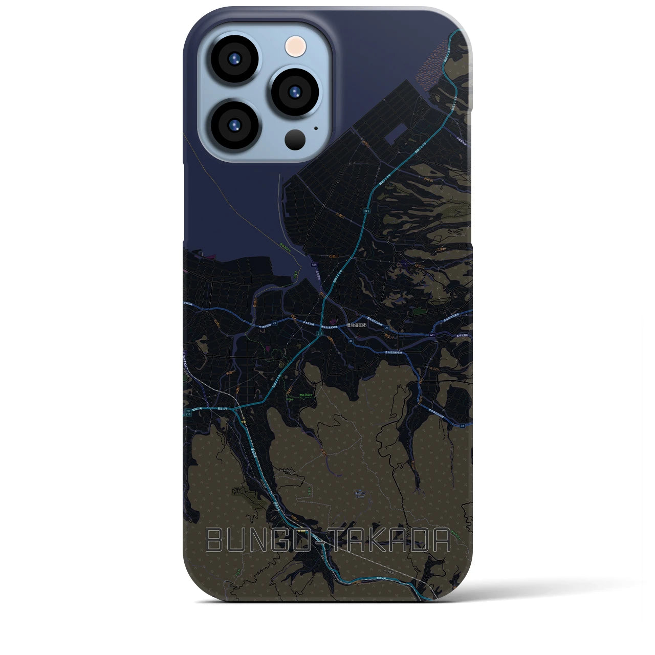 【豊後高田（大分県）】地図柄iPhoneケース（バックカバータイプ）