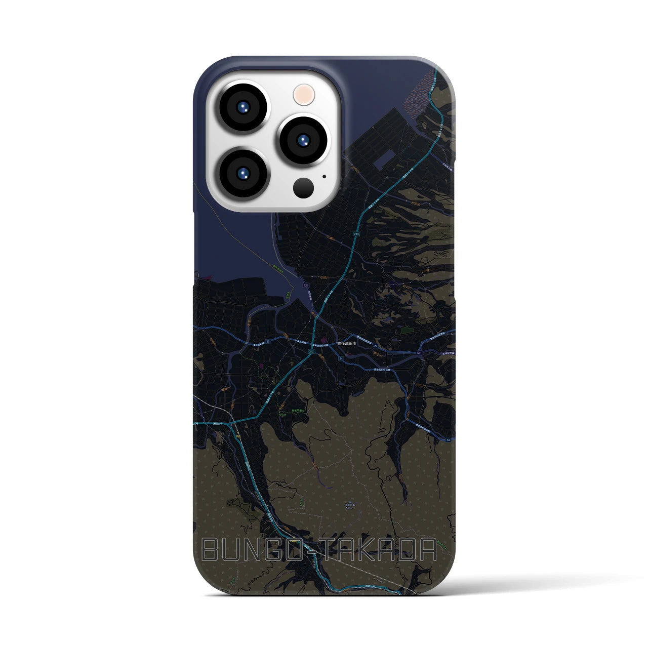 【豊後高田（大分県）】地図柄iPhoneケース（バックカバータイプ）