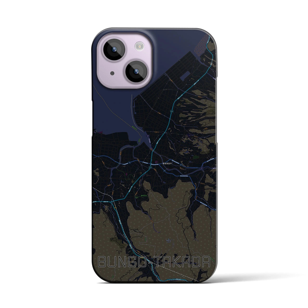 【豊後高田（大分県）】地図柄iPhoneケース（バックカバータイプ）