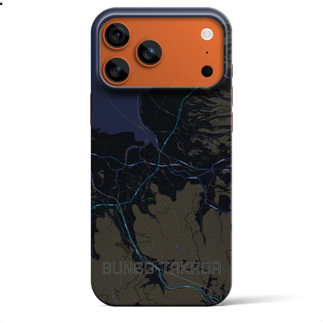 【豊後高田（大分県）】地図柄iPhoneケース（バックカバータイプ）
