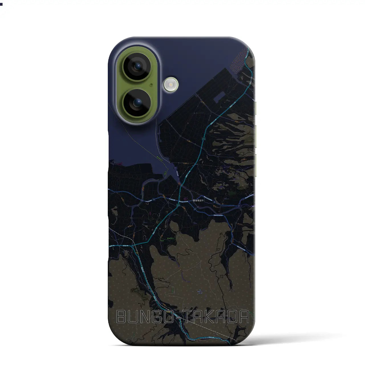 【豊後高田（大分県）】地図柄iPhoneケース（バックカバータイプ）
