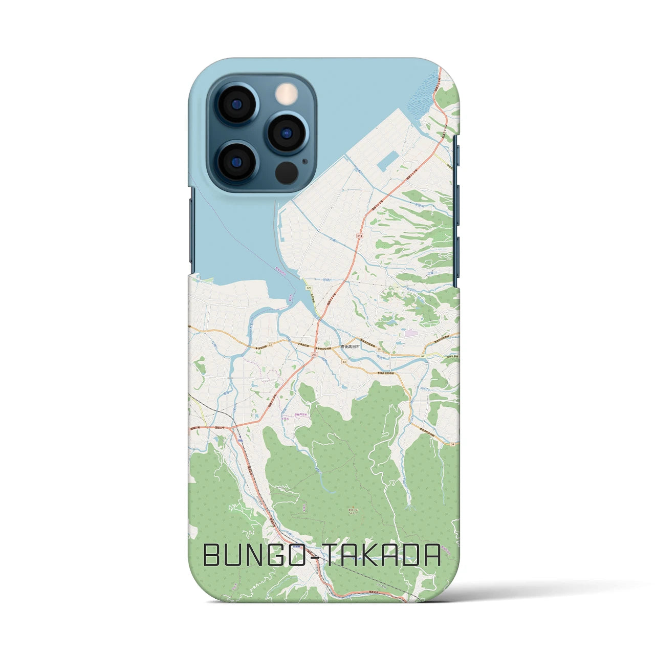 【豊後高田（大分県）】地図柄iPhoneケース（バックカバータイプ）